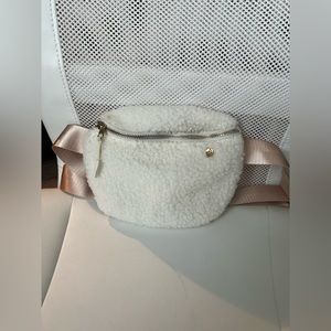 fuzzy shoulder/across the body bag